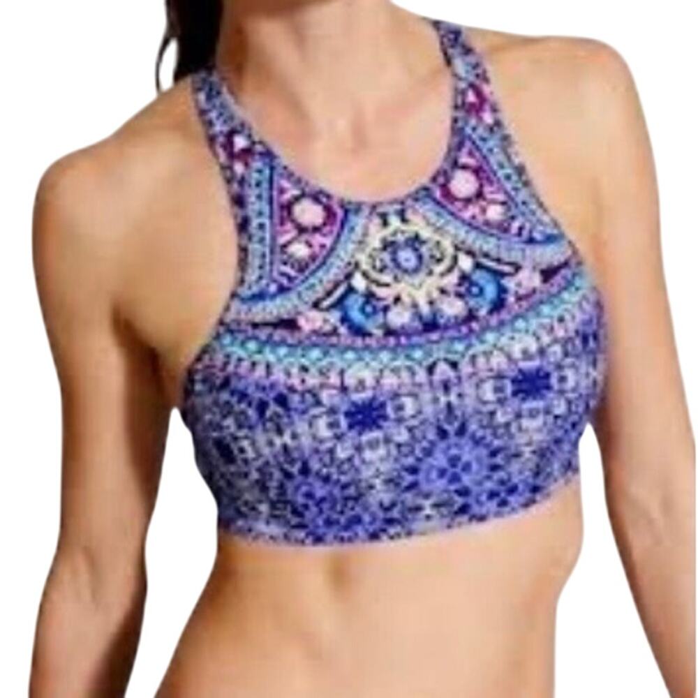 Athleta Blue Baja Sports Bra Size 34 D/DD